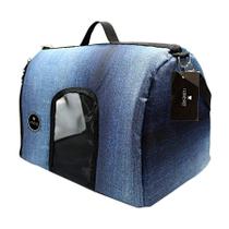 Bolsa de Transporte I Love Pet Jeans para Cães e Gatos - Tamanho P