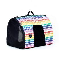 Bolsa de Transporte I Love Pet Pied de Poule Arco-Íris para Cães e Gatos - P