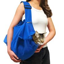 Bolsa de Transporte para Gato Amkune em Algodão Macio com Alça Ajustável, Azul Klein Bolsa de Transporte para Gato Amkune em Algodão Macio com Alça Ajustável, Azul Klein