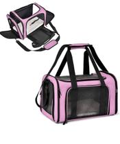 Bolsa de Transporte para Pet Avião Luxo - Rosa