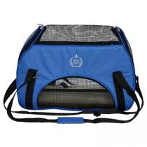 Bolsa de Transporte para Pets Cachorros Atenas Nylon 48x25x36 cm São Pet Azul