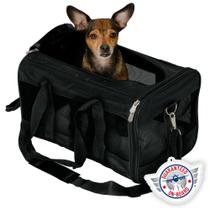 Bolsa de Transporte para Pets Sherpa Original Deluxe Média Preta 43x28x27cm Bolsa de Transporte para Pets Sherpa Original Deluxe Média Preta 43x28x27cm