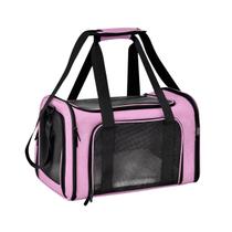 Bolsa De Transporte Pet Rosa 40x26x25 Viagem Avião Carro Cão Gato Bolsa De Transporte Pet Rosa 40x26x25 Viagem Avião Carro Cão Gato