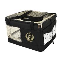 Bolsa de Transporte São Pet Aerial LT para Cães e Gatos Preta