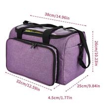 Bolsa de tricô Wokex Portable Yarn Tote Storage Purple