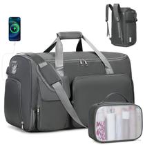Bolsa de Viagem ACESAK 2 em 1 - Mochila e Bolsa de Mão Cinza Bolsa de Viagem ACESAK 2 em 1 - Mochila e Bolsa de Mão Cinza