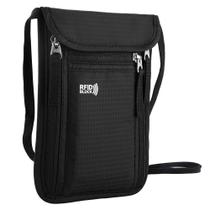Bolsa de viagem, carteira de pescoço, porta-passaporte familiar, bloqueio RFID Bolsa de viagem, carteira de pescoço, porta-passaporte familiar, bloqueio RFID