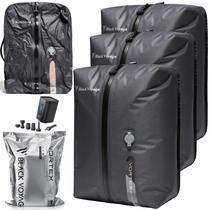 Bolsa de viagem com compressão a vácuo BlackVoyage reutilizável, pacote com 3 litros Bolsa de viagem com compressão a vácuo BlackVoyage reutilizável, pacote com 3 litros