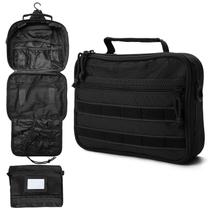 Bolsa de viagem de higiene pessoal GVCELS Tactical Compact para homens preta