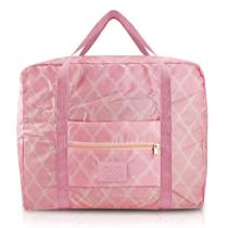 Bolsa de Viagem Dobrável Retangular Estampa Listrada Jacki Design - Rosa