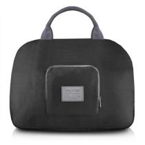 Bolsa de Viagem Dobrável Trapézio Estampa Lisa Jacki Design Preto Bolsa de Viagem Dobrável Trapézio Estampa Lisa Jacki Design Preto