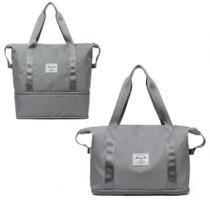 Bolsa de Viagem Feminina Expansivel Impermeavel Grande Academia Yoga com Compartimento Inferior