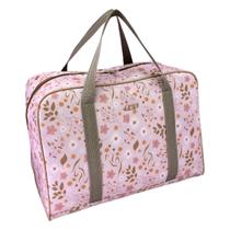 Bolsa De Viagem Feminina Ls Bolsas Floral Rosa