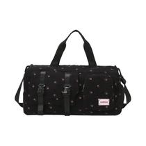 Bolsa De Viagem Grande Com Padrão De Morango, Compartimento Para Sapatos Com Separação Úmida E Seca,