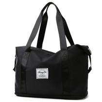 Bolsa De Viagem Multifuncional Dobrável De Grande Capacidade Impermeável Cor:Preto