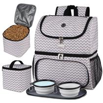 Bolsa de viagem para animais de estimação BAGLHER Mochila para cães com tigelas e cestas de comida