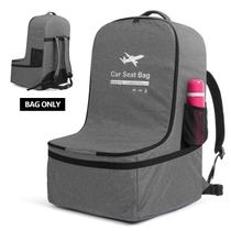 Bolsa de viagem para assento de carro LUXJA com alças de mochila acolchoadas cinza
