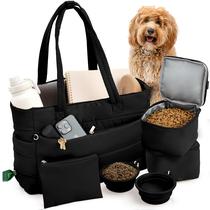Bolsa de Viagem para Cachorro rubyloo Puffer Tote com Tigelas e Compartimentos Bolsa de Viagem para Cachorro rubyloo Puffer Tote com Tigelas e Compartimentos