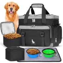 Bolsa de viagem para cães IGOLUMON Large com recipientes e tigelas para alimentos