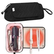 Bolsa de viagem para ferramentas de cabelo Leudes Heat Resistant Mat Black Bolsa de viagem para ferramentas de cabelo Leudes Heat Resistant Mat Black