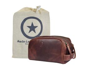 Bolsa de Viagem para Higiene Pessoal Aaron Leather Goods - Couro Premium