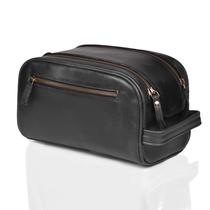 Bolsa de viagem para higiene pessoal LEATHER VILLAGE Premium Leather Black Bolsa de viagem para higiene pessoal LEATHER VILLAGE Premium Leather Black