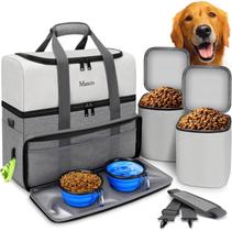 Bolsa de Viaje para Perro Mancro con Contenedores de Comida y Platos Plegables