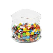 Bolsa de vidro com zíper para utensílios de restaurante de 240 ml para pipoca doce