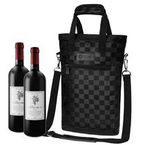 Bolsa de vinho opux, bolsa térmica isolada à prova de vazamentos com duas garrafas