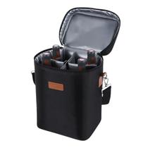 Bolsa de Vinho Térmica Wine Bag 4 Garrafas Vinho Multiuso Preto Bolsa de Vinho Térmica Wine Bag 4 Garrafas Vinho Multiuso Preto