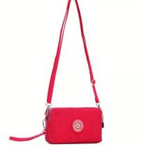 Bolsa Deitado Três Zíperes Feminina Impermeável Transversal Bolsa Deitado Três Zíperes Feminina Impermeável Transversal