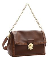 Bolsa Detalhe Monograma - Alça de Ombro - Chenson 3485545 - Café
