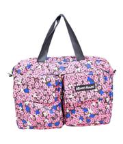 Bolsa Dobrável De Viagem 2 Em 1 Florido Rosa Mickey Mouse