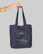 Bolsa DR7 Street Ecobag Jeans Logo Crown - Azul