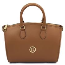 Bolsa Duffle Couro Tuscany Leather Layla Conhaque TL142399