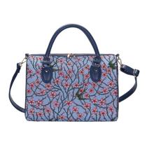 Bolsa Duffle Signare TRAV-BLOS Design Andorinha e Flor