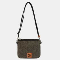 Bolsa dupla crossbody de lã