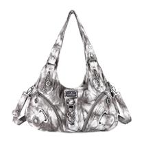 Bolsa e bolsa Angelkiss Hobo para mulheres em cinza Bolsa e bolsa Angelkiss Hobo para mulheres em cinza