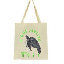 Bolsa Ecobag 100% algodão +55 21 TARTARUGA (verde)