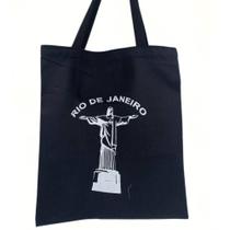 Bolsa Ecobag 100% algodão Black CRISTO RJ - CARIOCA MAIS