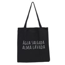 Bolsa Ecobag 100% algodão Black Estampa ALMA SALGADA - CARIOCA MAIS