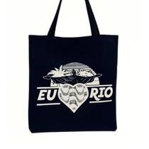 Bolsa Ecobag 100% algodão Black Estampa EU 3 RIO