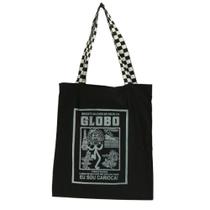 Bolsa Ecobag 100% algodão Black Estampa GLOBO (Alça xadrez) Bolsa Ecobag 100% algodão Black Estampa GLOBO (Alça xadrez)