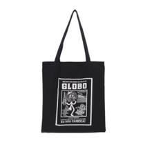 Bolsa Ecobag 100% algodão Black Estampa GLOBO Bolsa Ecobag 100% algodão Black Estampa GLOBO