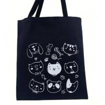 Bolsa Ecobag 100% algodão Black Estampa PETS Bolsa Ecobag 100% algodão Black Estampa PETS