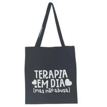 Bolsa Ecobag 100% algodão Black Estampa Terapia