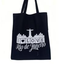 Bolsa Ecobag 100% algodão Black I 3 RIO DE JANEIRO Bolsa Ecobag 100% algodão Black I 3 RIO DE JANEIRO