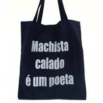 Bolsa Ecobag 100% algodão Black MACHISTA CALADO