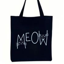 Bolsa Ecobag 100% algodão Black MEOW Bolsa Ecobag 100% algodão Black MEOW