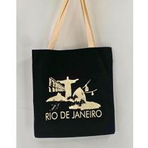 Bolsa Ecobag 100% algodão Black Pontos Turisticos (Alça branca) Bolsa Ecobag 100% algodão Black Pontos Turisticos (Alça branca)
